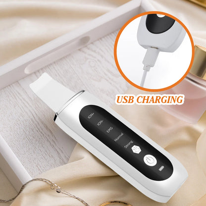 5-in-1 Ultrasonic Skin Scrubber & LED Facial Cleansing Device
