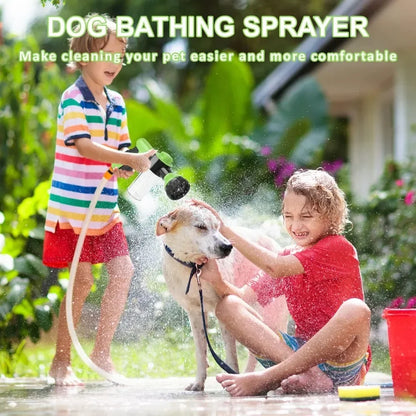 8-in-1 High Pressure Pet Shower Sprayer with Foam – Dog Bath & Garden Hose Nozzle