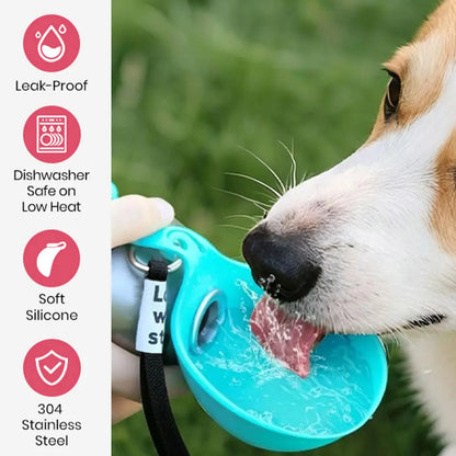 Foldable Pet Water Bottle – Portable Dog & Cat Drinking Bottle for Outdoor Adventures