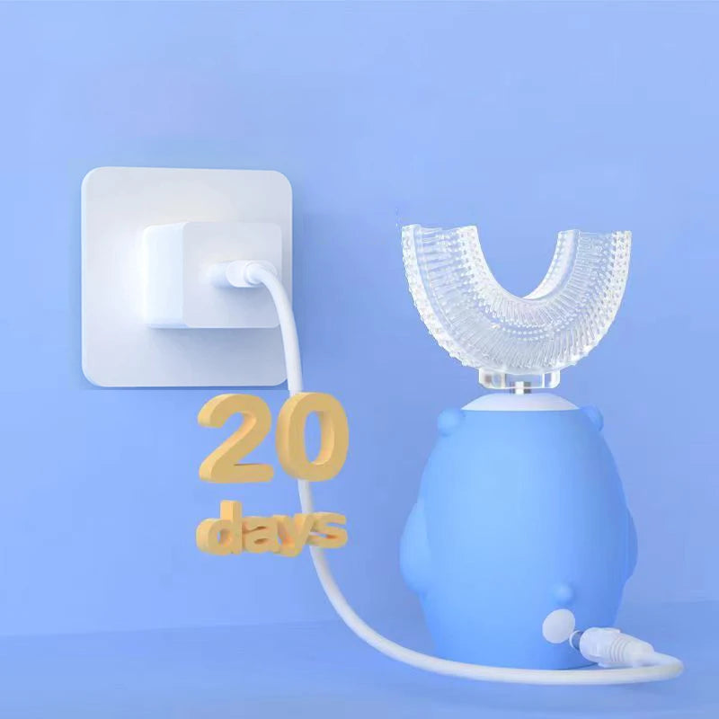 360° Sonic Electric Toothbrush for Kids – IPX7 Waterproof with Blue Light