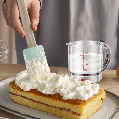 Adjustable Measuring Cup Multi-functional 4in1 Push Type Measuring Cup Seal Base Measure Cube Cups for Cooking Kitchen Accessory