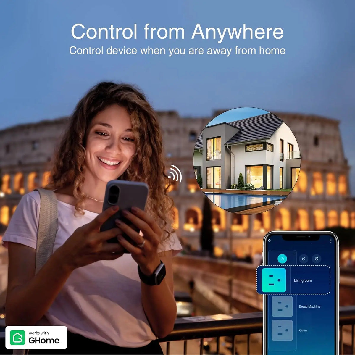 Smart WiFi Power Strip | Surge Protector | 3 USB Ports | App Control | Home & Office