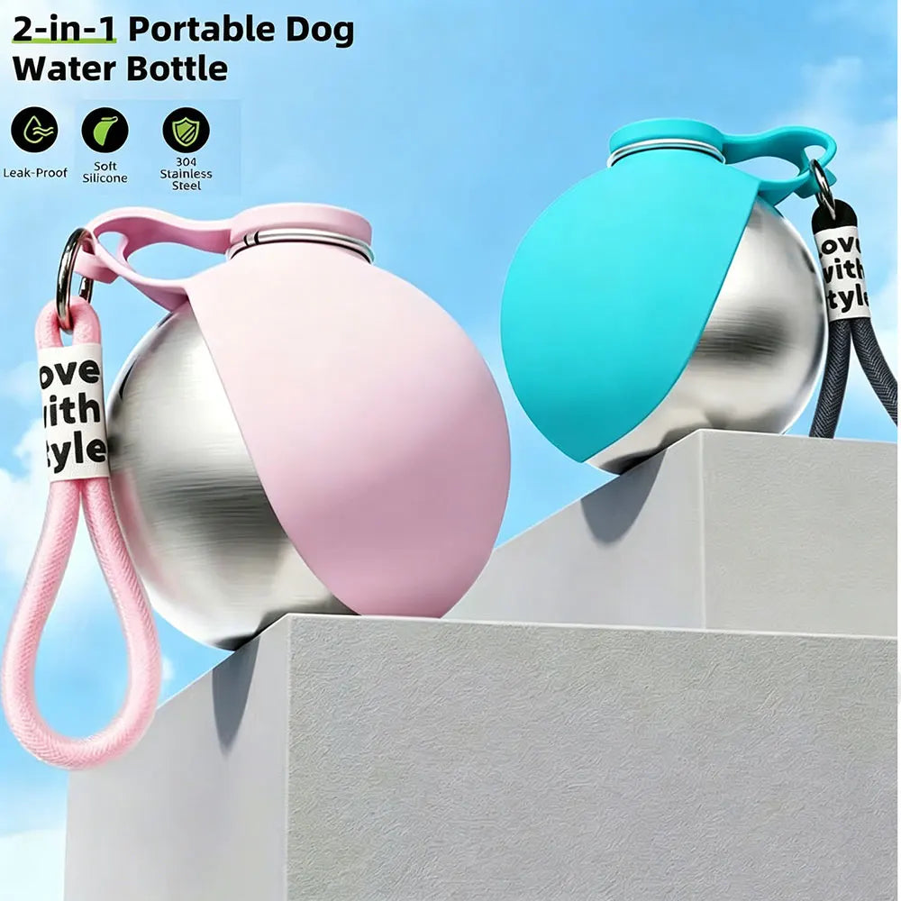 Foldable Pet Water Bottle – Portable Dog & Cat Drinking Bottle for Outdoor Adventures