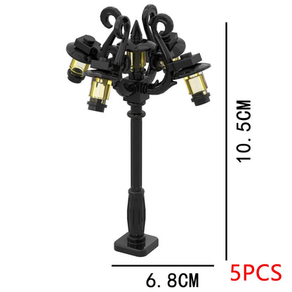 MOC City Series Scene Building Blocks Flower Shop Garden white poplar Men's restroom DIY Kids Toys Park Bench Street Lamp Toys