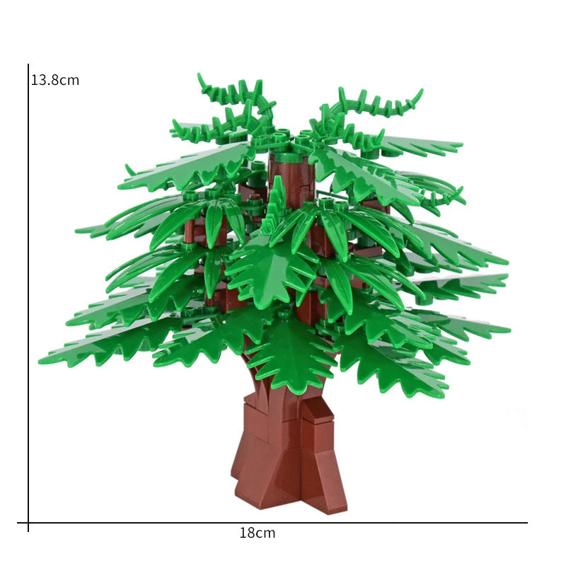 MOC City Series Scene Building Blocks Flower Shop Garden white poplar Men's restroom DIY Kids Toys Park Bench Street Lamp Toys