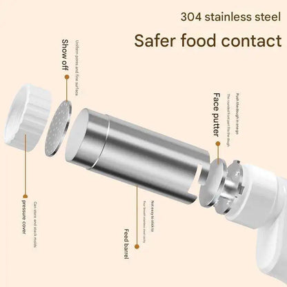 Electric Cordless Noodle Maker – 5 Shapes | Portable Handheld Press