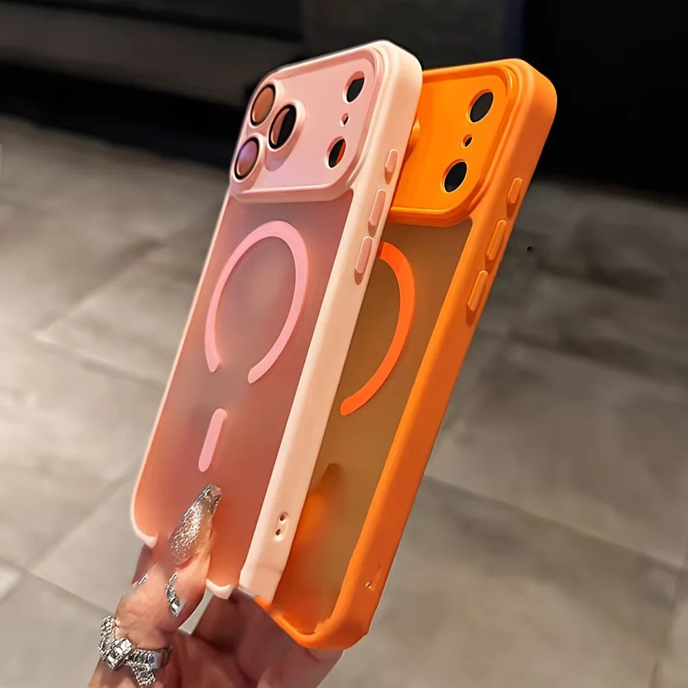 Magnetic Luxury Matte Translucent Phone Case – MagSafe Compatible | iPhone 17 Air 16 15 14 13 12 11 Series