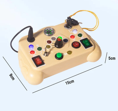 Busy Board Led Lights Switch Sensory Montessori Toys Portable Electric Puzzle Early Educational Puzzle Toy for Toddler Kids Gift