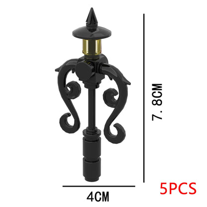 MOC City Series Scene Building Blocks Flower Shop Garden white poplar Men's restroom DIY Kids Toys Park Bench Street Lamp Toys