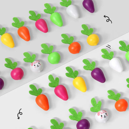 Kids Pull-Out Radish Toy | Color Recognition & Early Learning Game