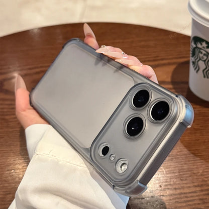 Matte Clear Phone Case with Holder – Magnetic, Shockproof & Anti-Scratch | iPhone 11–17 Pro Max, Air, 16E, XS, XR