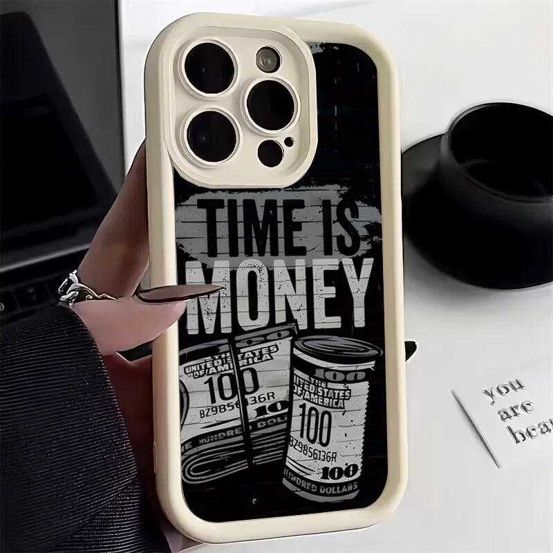 Time is Money Phone Case – Compatible with iPhone 17, 16, 15, 14, 13, 12, 11 Series