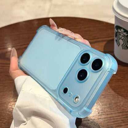 Matte Clear Phone Case with Holder – Magnetic, Shockproof & Anti-Scratch | iPhone 11–17 Pro Max, Air, 16E, XS, XR
