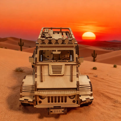 Wooden Plywood Off-Road Vehicle Model Kit 3D Puzzle Construction Fun Set Wooden Building Blocks DIY Puzzle Festive Gift
