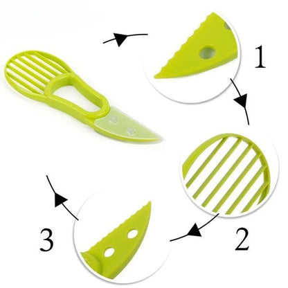 3-in-1 Avocado Slicer, Pitter & Peeler — Food-Grade Plastic Kitchen Tool
