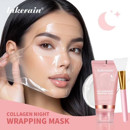Korean Collagen Wrapping Face Mask & Brush Set